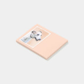 Greyhoundschildering - Cute Original Dog Art Post-it® Notes (Schuin)