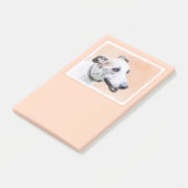 Greyhoundschildering - Cute Original Dog Art Post-it® Notes (Schuin)