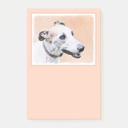 Greyhoundschildering - Cute Original Dog Art Post-it® Notes (Voorkant)
