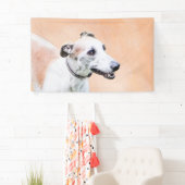 Greyhoundschildering - Cute Original Dog Art Spandoek (Insitu)