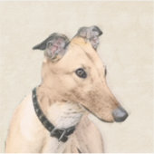 Greyhoundschildering - Cute Original Dog Art Sticker (Voorkant)