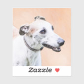 Greyhoundschildering - Cute Original Dog Art Sticker (Vel)