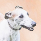 Greyhoundschildering - Cute Original Dog Art Sticker (Voorkant)