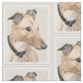 Greyhoundschildering - Cute Original Dog Art Stof (Close Up)