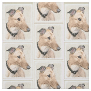 Greyhoundschildering - Cute Original Dog Art Stof