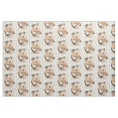 Greyhoundschildering - Cute Original Dog Art Stof (Fat Quarter)