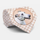 Greyhoundschildering - Cute Original Dog Art Stropdas (Opgerold)
