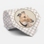 Greyhoundschildering - Cute Original Dog Art Stropdas (Opgerold)