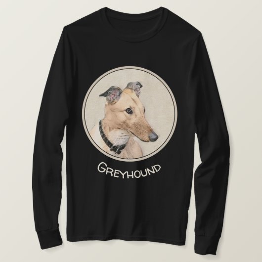 Greyhoundschildering - Cute Original Dog Art T-shirt (Design voorkant)