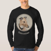 Greyhoundschildering - Cute Original Dog Art T-shirt (Voorkant)