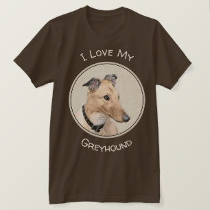 Greyhoundschildering - Cute Original Dog Art T-shirt