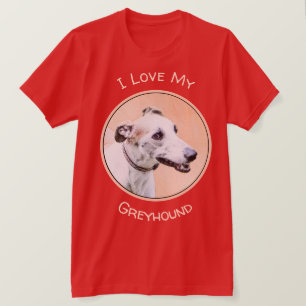 Greyhoundschildering - Cute Original Dog Art T-shirt