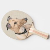 Greyhoundschildering - Cute Original Dog Art Tafeltennisbatje (Zijkant)