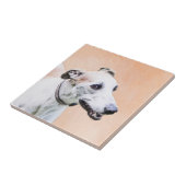Greyhoundschildering - Cute Original Dog Art Tegeltje (Zijkant)