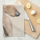 Greyhoundschildering - Cute Original Dog Art Theedoek (Quarter Fold)