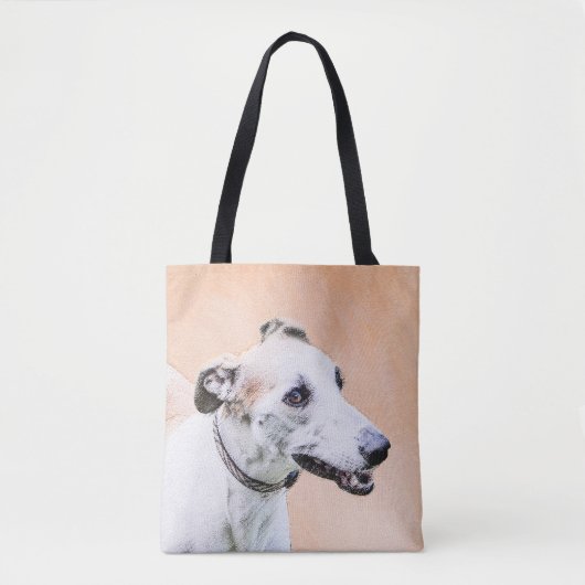 Greyhoundschildering - Cute Original Dog Art Tote Bag (Voorkant)