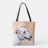 Greyhoundschildering - Cute Original Dog Art Tote Bag (Achterkant)