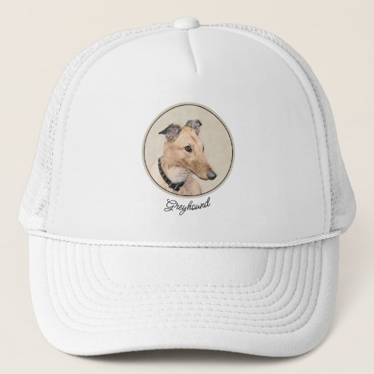 Greyhoundschildering - Cute Original Dog Art Trucker Pet (Voorkant)