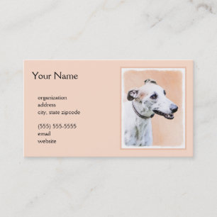 Greyhoundschildering - Cute Original Dog Art Visitekaartje