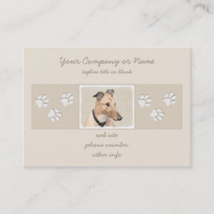 Greyhoundschildering - Cute Original Dog Art Visitekaartje