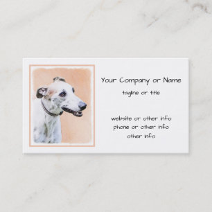 Greyhoundschildering - Cute Original Dog Art Visitekaartje