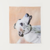 Greyhoundschildering - Cute Original Dog Art Wandkleed (Voorkant)