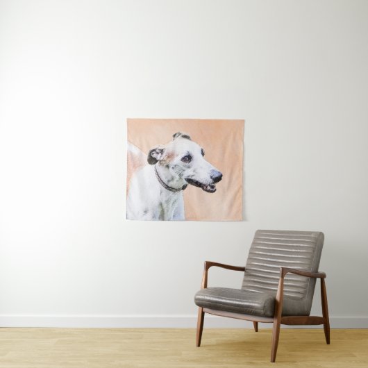 Greyhoundschildering - Cute Original Dog Art Wandkleed (In Situ (horizontaal))