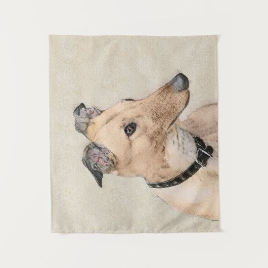 Greyhoundschildering - Cute Original Dog Art Wandkleed (Voorkant)