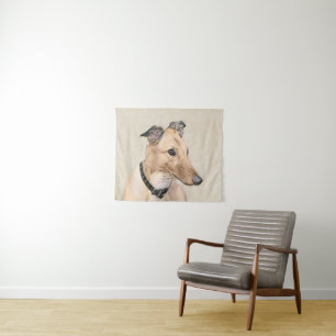 Greyhoundschildering - Cute Original Dog Art Wandkleed