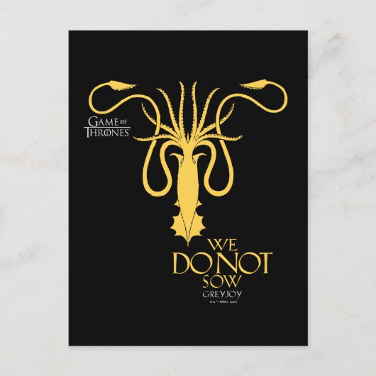 Greyjoy Sigil - We zagen niet Briefkaart (Voorkant)