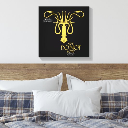 Greyjoy Sigil - We zagen niet Canvas Afdruk (Insitu (Slaapkamer))