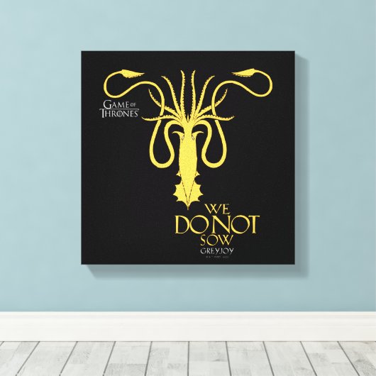 Greyjoy Sigil - We zagen niet Canvas Afdruk (Insitu (Houten vloer))