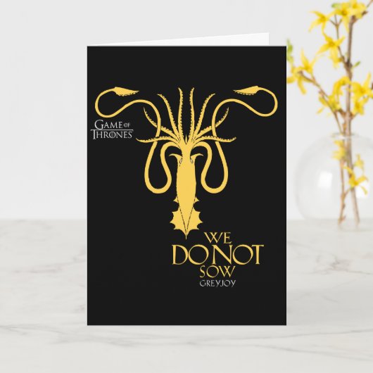Greyjoy Sigil - We zagen niet Kaart (Gele Bloem)