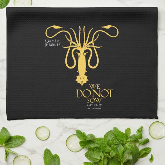 Greyjoy Sigil - We zagen niet Theedoek (Gevouwen)