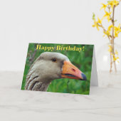 Greylag goose aanpasbare wenskaart kaart (Gele Bloem)