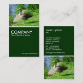 Greylag Goose - Donkergroen Visitekaartje (Voorkant / Achterkant)