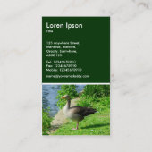 Greylag Goose - Donkergroen Visitekaartje (Achterkant)