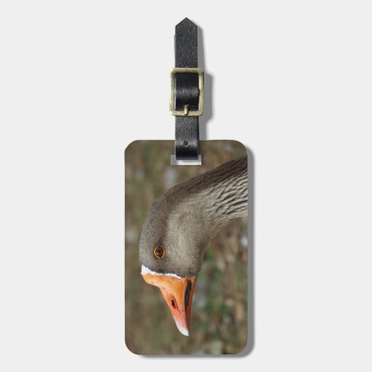 Greylag Swan Goose Cross Bagagelabel (Voorkant verticaal)