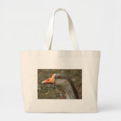 Greylag Swan Goose Cross Grote Tote Bag (Voorkant)