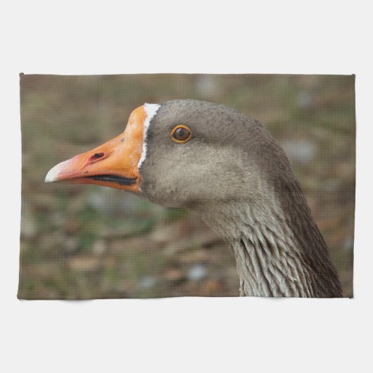 Greylag Swan Goose Cross Theedoek (Horizontaal)