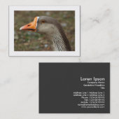 Greylag Swan Goose Cross Visitekaartje (Voorkant / Achterkant)