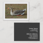 Greylag Swan Goose Cross Visitekaartje (Voorkant / Achterkant)