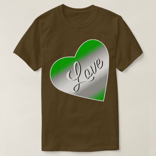 Greyromantic Liefde Vlag T-shirt (Design voorkant)