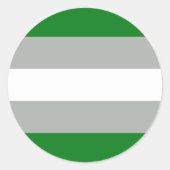 Greyromantic Pride Flag Ronde Sticker (Voorkant)