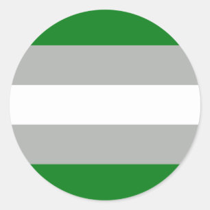 Greyromantic Pride Flag Ronde Sticker
