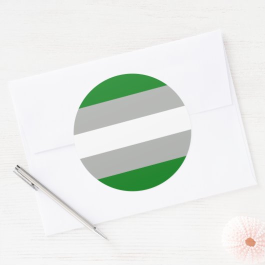 Greyromantic Pride Flag Ronde Sticker (Envelop)