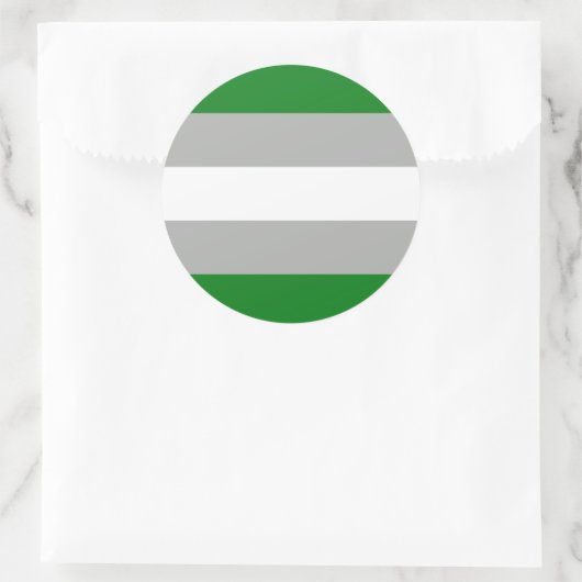 Greyromantic Pride Flag Ronde Sticker (Tas)
