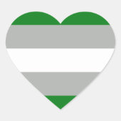 Greyromantic Pride Hart Sticker (Voorkant)