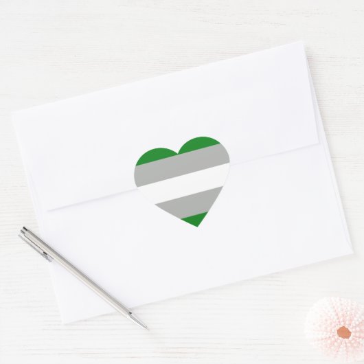 Greyromantic Pride Hart Sticker (Envelop)