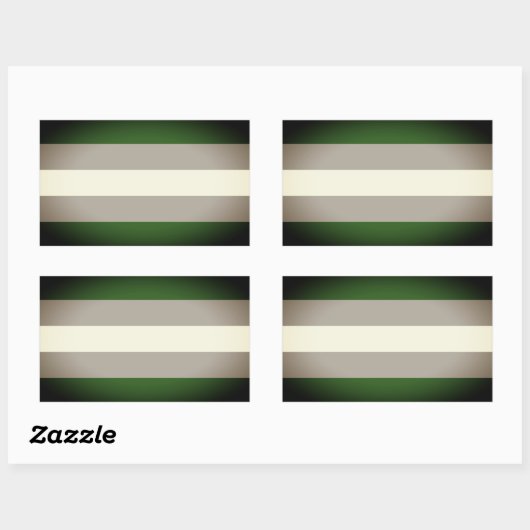 Greyromantic Pride Rechthoekige Sticker (Vel)